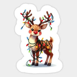 Festive Reindeer 2.0 Sticker